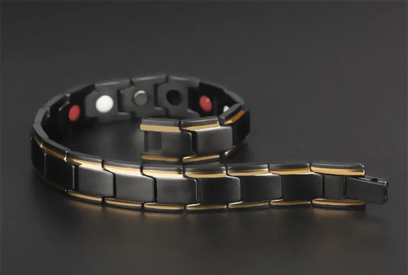Hot Sale Luxury Fashion Health Energy Bracelet Men Stainless Steel Bio Magnetic Anti-fatigue Anti-radiation Bracelets Jewelry-5