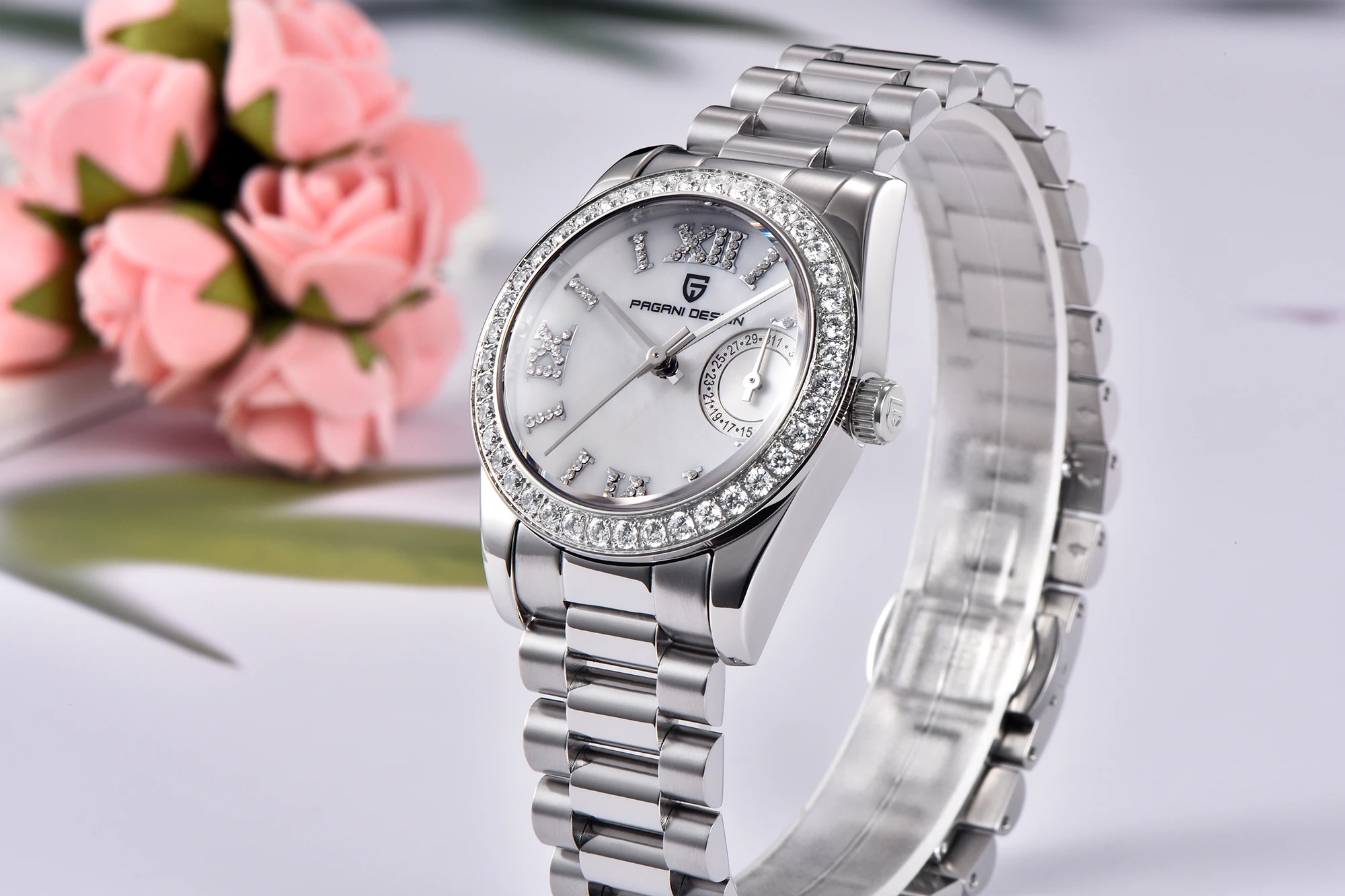 PAGANI DESIGN 2024 New 32MM Women's Wristwatch Elegant Luxury Quartz Watch For Women Fashion Waterproof Watches Sapphire Clock-14