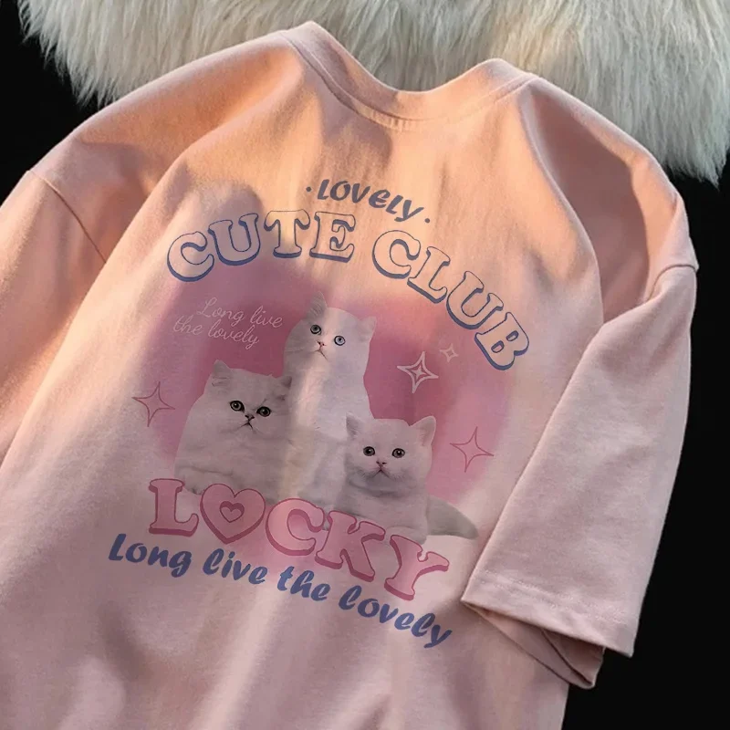 Summer Short Sleeve Women's Cute Sweet Casual T-shirt Japanese Casual Style Short Sleeve T-shirt Young Student Fashion T-shirt-4