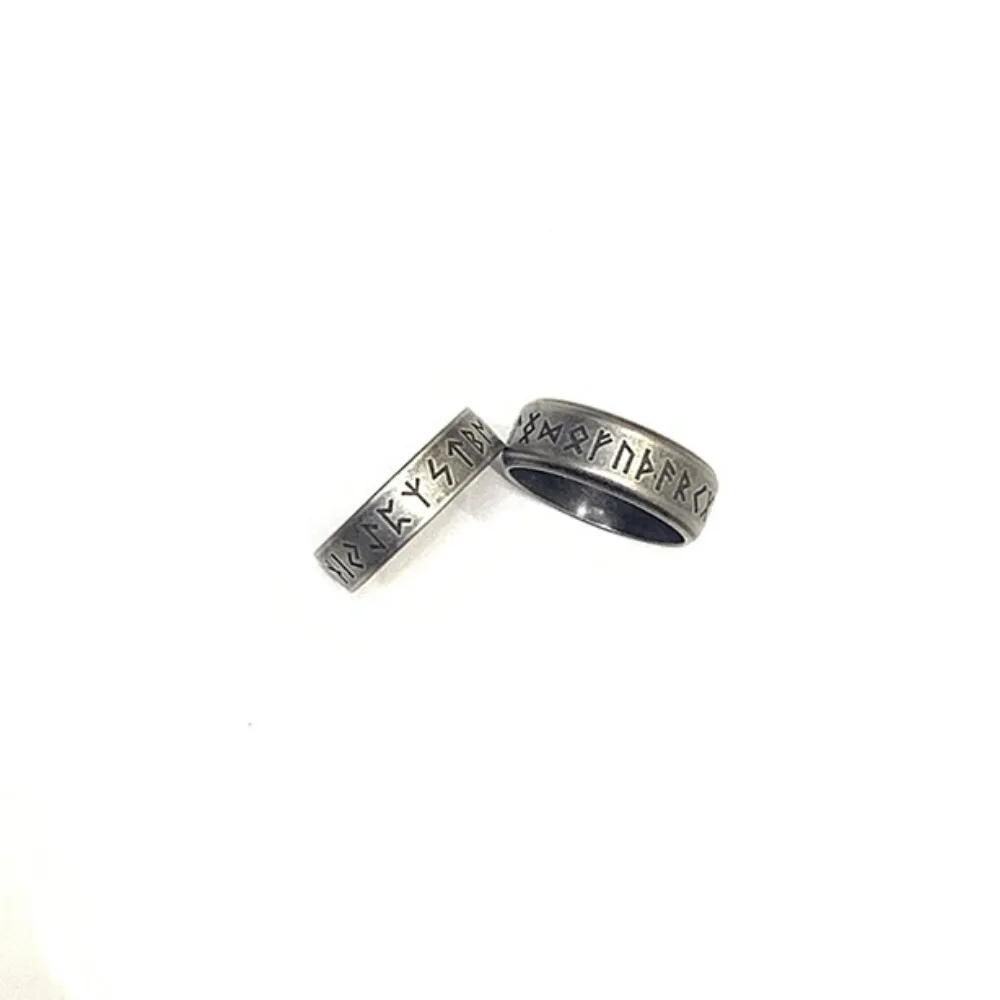 Europe and The United States New Vintage Viking Rune Ancient Ring Men's Fashion Trend Retro Punk Party Accessories Jewelry Gifts-3 Europe and The United States New Vintage Viking Rune Ancient Ring Men's Fashion Trend Retro Punk Party Accessories Jewelry Gifts-3
