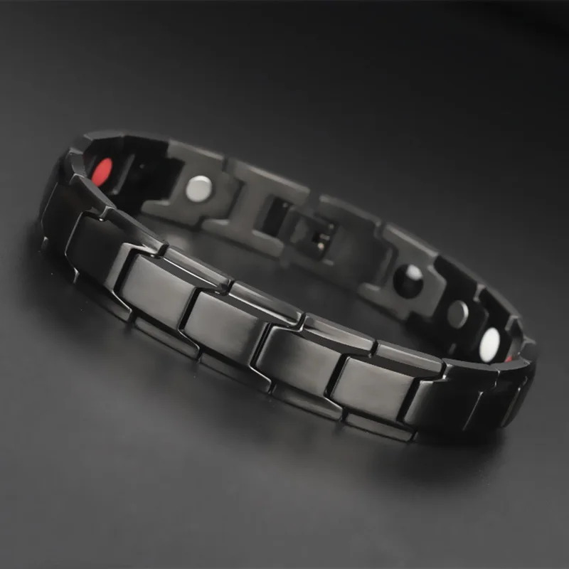 Hot Sale Luxury Fashion Health Energy Bracelet Men Stainless Steel Bio Magnetic Anti-fatigue Anti-radiation Bracelets Jewelry-1