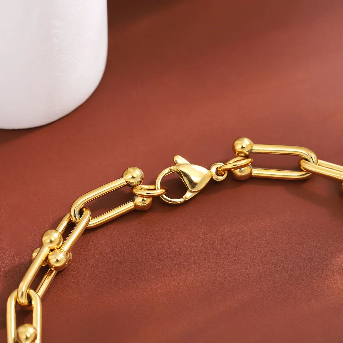 New Style Stainless Steel U-Shaped Hoof Chain Bracelet For Men And Women Fashionable Jewelry Wholesale Cross-Border Supply-6 New Style Stainless Steel U-Shaped Hoof Chain Bracelet For Men And Women Fashionable Jewelry Wholesale Cross-Border Supply-6