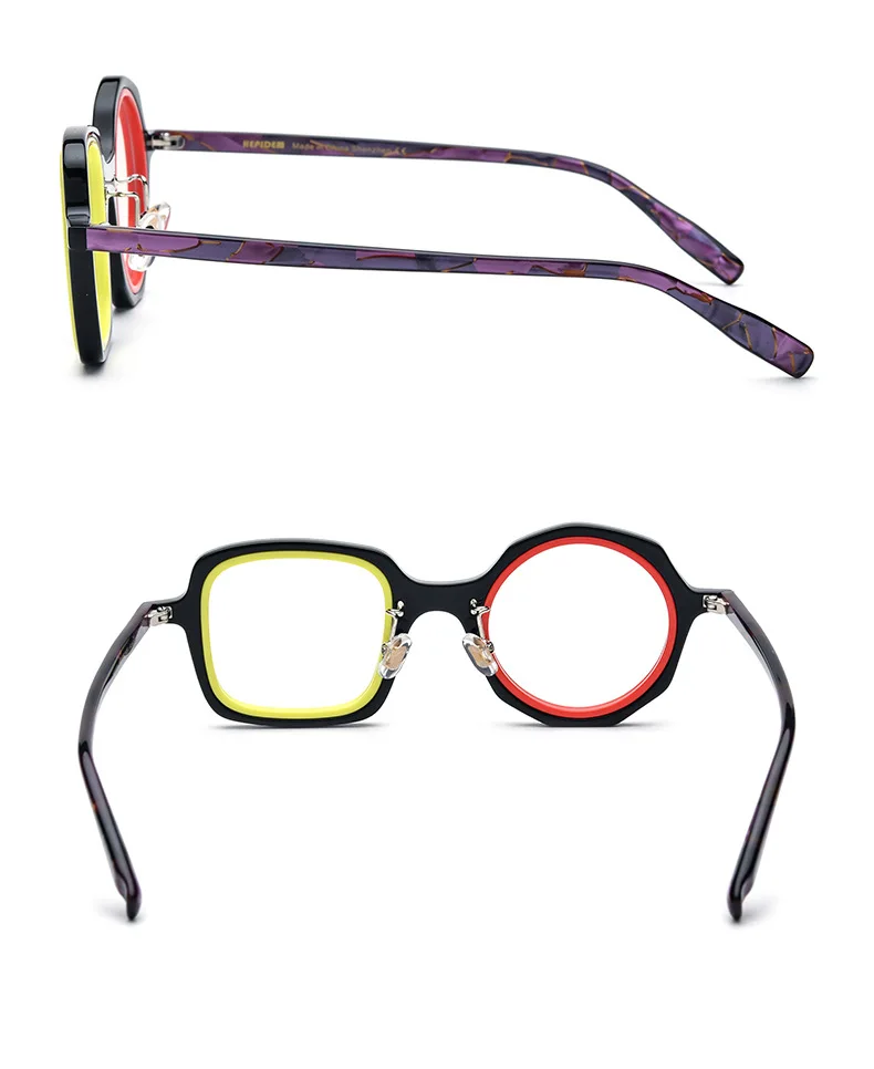 Wind Red 2025 New Acetate Glasses Frame Men Luxury Optical Prescription Glasse Frame Woman Retro Round Square Fashion Frame Z487-6 Wind Red 2025 New Acetate Glasses Frame Men Luxury Optical Prescription Glasse Frame Woman Retro Round Square Fashion Frame Z487-6