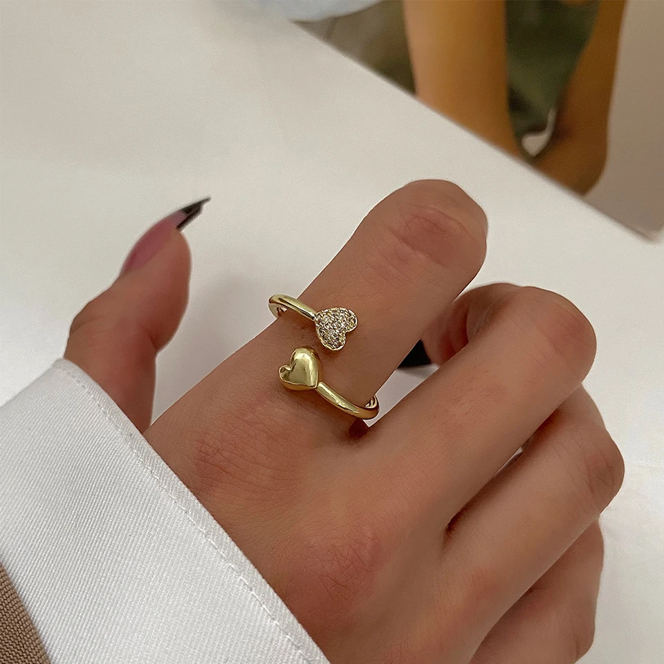 Yupsk Korean Fashion Micropaved Crystal Zirconia Bow Ring for Women Girls Exquisite Ins Trendy Minimalist Finger Rings Jewelry-13