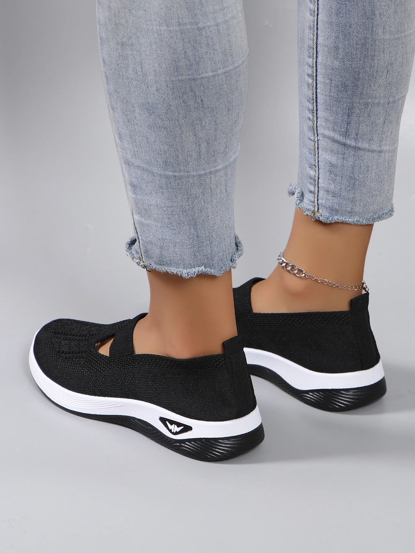 Spring new women's sports shoes, fashionable, breathable, lightweight, non-slip, wear-resistant, casual sports shoes, flat shoes-20