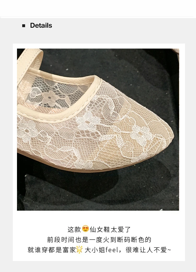 2024 New Women Flats Shoes Summer Ballet Flats Fashion Bow Women Shoes Slip on Sweet Hollow Flat Shoes Female Zapatos De Mujer-4