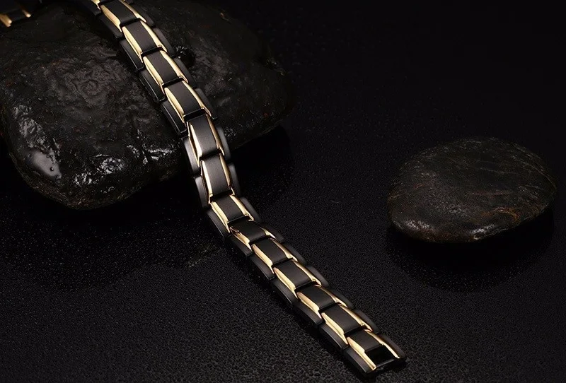 Hot Sale Luxury Fashion Health Energy Bracelet Men Stainless Steel Bio Magnetic Anti-fatigue Anti-radiation Bracelets Jewelry-9