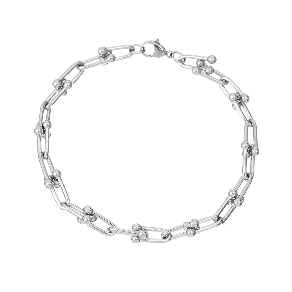 New Style Stainless Steel U-Shaped Hoof Chain Bracelet For Men And Women Fashionable Jewelry Wholesale Cross-Border Supply-10 New Style Stainless Steel U-Shaped Hoof Chain Bracelet For Men And Women Fashionable Jewelry Wholesale Cross-Border Supply-10