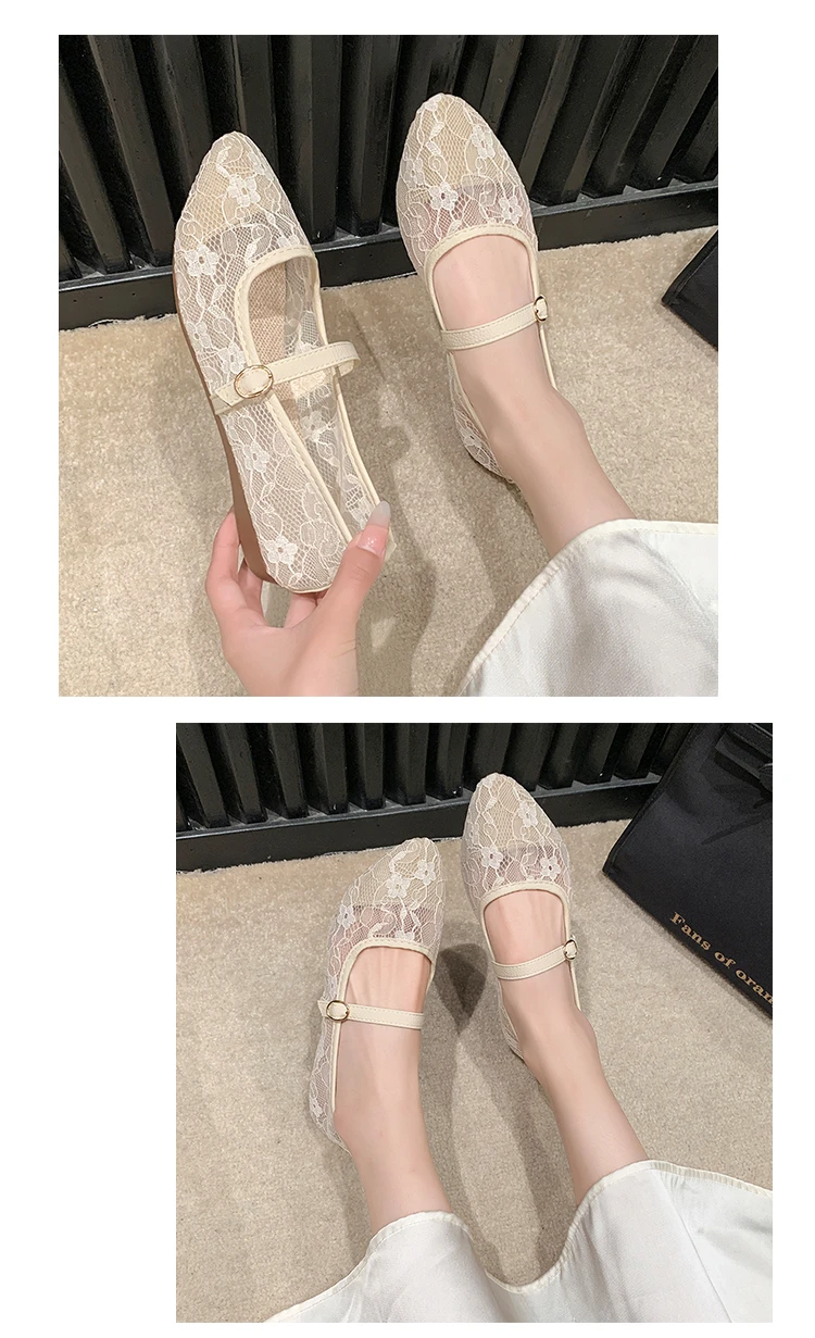 2024 New Women Flats Shoes Summer Ballet Flats Fashion Bow Women Shoes Slip on Sweet Hollow Flat Shoes Female Zapatos De Mujer-10