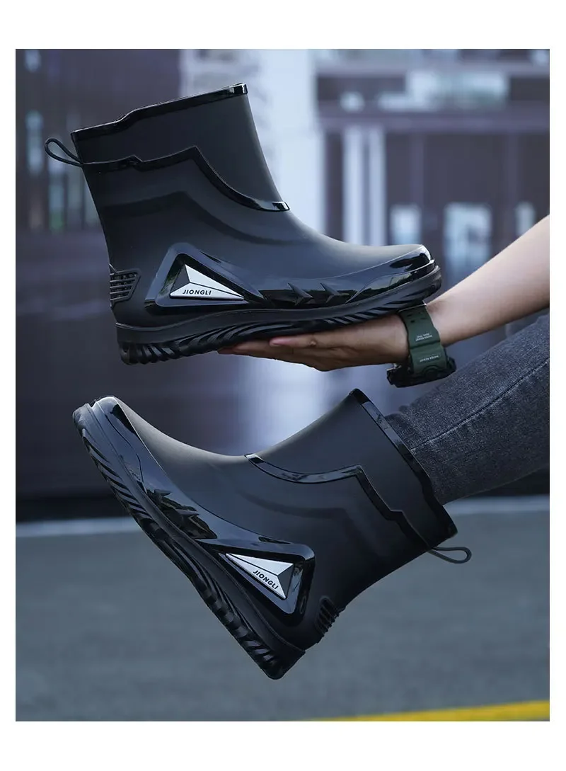 Waterproof Men's Rain Shoes Outdoor Non-slip Work Shoes Fleece Lined Cotton Warm Rain Boots Kitchen Footwear Male-18 Waterproof Men's Rain Shoes Outdoor Non-slip Work Shoes Fleece Lined Cotton Warm Rain Boots Kitchen Footwear Male-18