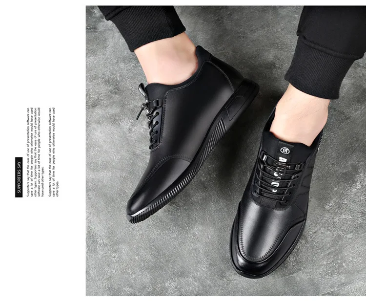 Sneakers Heightening Shoes Men's Formal Shoes 6/8CM Height Increase Shoes Leather Shoes Man Daily Life Height Increasing Shoes-10