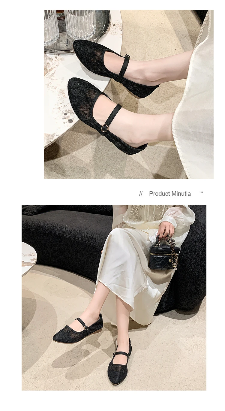 2024 New Women Flats Shoes Summer Ballet Flats Fashion Bow Women Shoes Slip on Sweet Hollow Flat Shoes Female Zapatos De Mujer-19