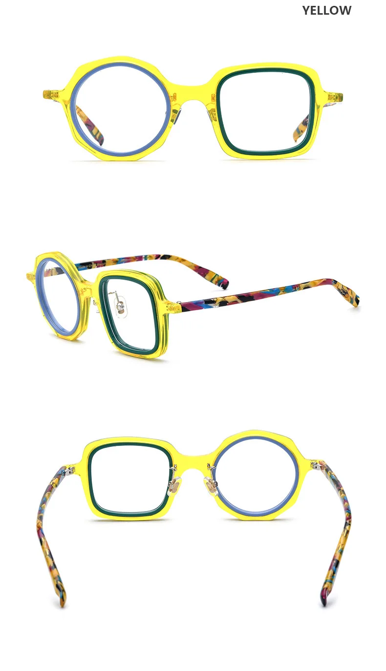 Wind Red 2025 New Acetate Glasses Frame Men Luxury Optical Prescription Glasse Frame Woman Retro Round Square Fashion Frame Z487-7 Wind Red 2025 New Acetate Glasses Frame Men Luxury Optical Prescription Glasse Frame Woman Retro Round Square Fashion Frame Z487-7