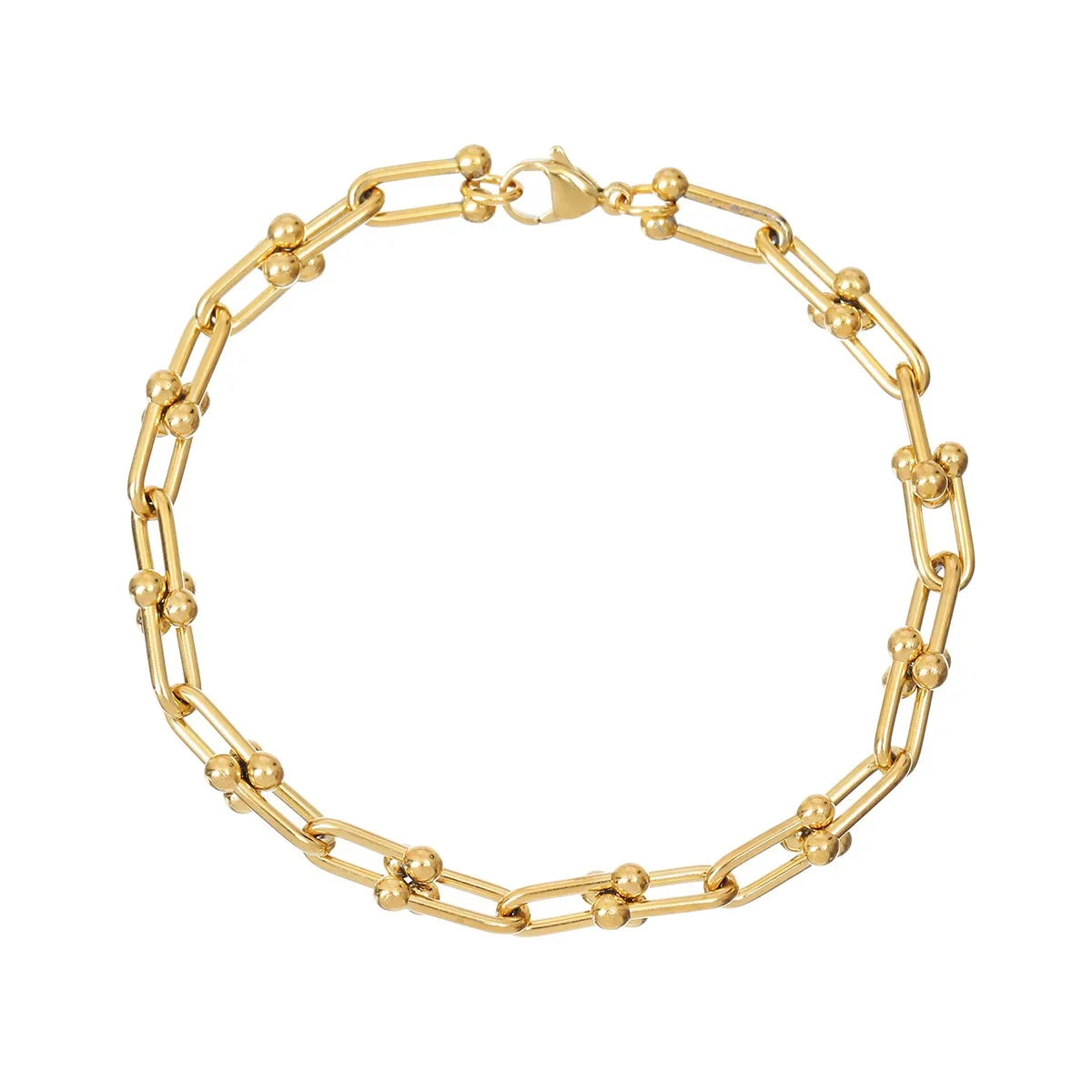 New Style Stainless Steel U-Shaped Hoof Chain Bracelet For Men And Women Fashionable Jewelry Wholesale Cross-Border Supply-11 New Style Stainless Steel U-Shaped Hoof Chain Bracelet For Men And Women Fashionable Jewelry Wholesale Cross-Border Supply-11