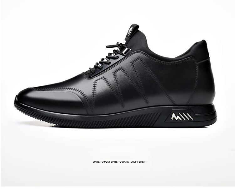 Sneakers Heightening Shoes Men's Formal Shoes 6/8CM Height Increase Shoes Leather Shoes Man Daily Life Height Increasing Shoes-15