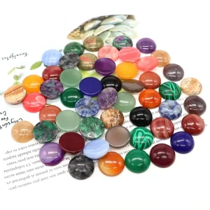 5pcs/lot natural stone cabochon round gemstones beads 6 8 10 12 14 16 18 20 25mm cab cameo diy ring necklace jewelry making