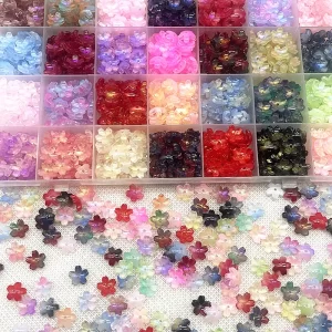 new 30pcs 11mm three dimensional cherry blossoms lampwork beads caps glass spacer beads for jewelry making diy hairpin headwear