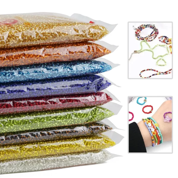 450g/bag 2mm 3mm transparent silver colour seed beads glass spacer beads for jewelry making diy necklaces bracelets accessories