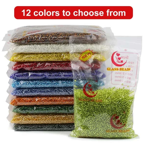 450g/bag 2mm 3mm transparent silver colour seed beads glass spacer beads for jewelry making diy necklaces bracelets accessories