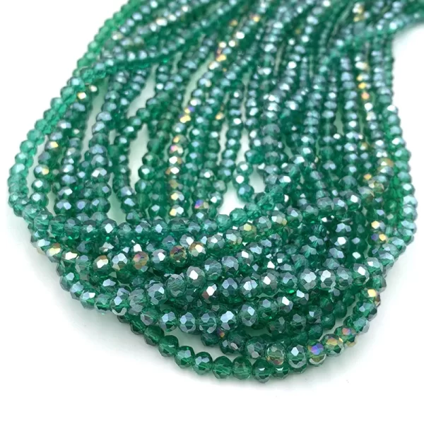 colorful 2/3/4/6/8mm rondelle austria faceted crystal glass beads loose spacer beads for jewelry making diy accessories