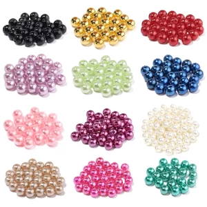 50 1000pcs/lot round abs imitation pearl beads loose beads plastic acrylic spacer bead for jewelry making diy bracelet necklace