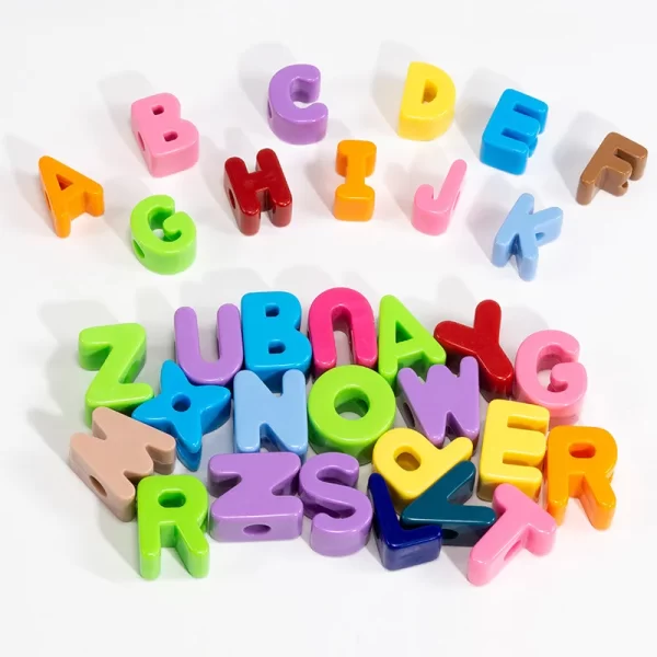 26 large 6mm hole letter beads 20mm a to z for diy jewelry making kit bracelet key chain and educators to learn letters