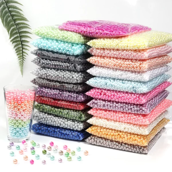 50 1000pcs/lot round abs imitation pearl beads loose beads plastic acrylic spacer bead for jewelry making diy bracelet necklace