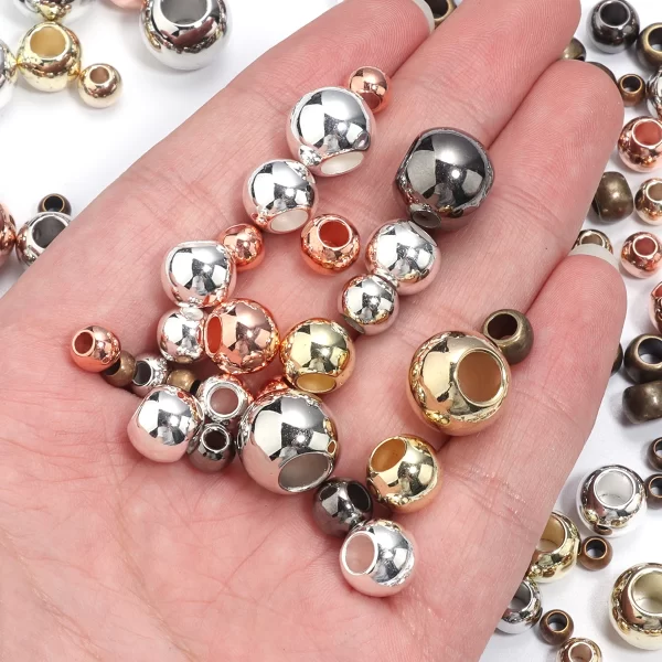 louleur high quality big hole beads ccb beads spacer beads spacer loose beads for diy jewelry making accessories charms wholesal