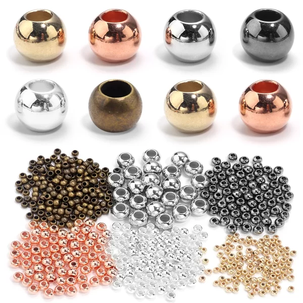 louleur high quality big hole beads ccb beads spacer beads spacer loose beads for diy jewelry making accessories charms wholesal