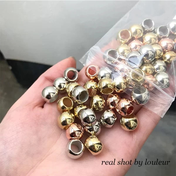 louleur high quality big hole beads ccb beads spacer beads spacer loose beads for diy jewelry making accessories charms wholesal
