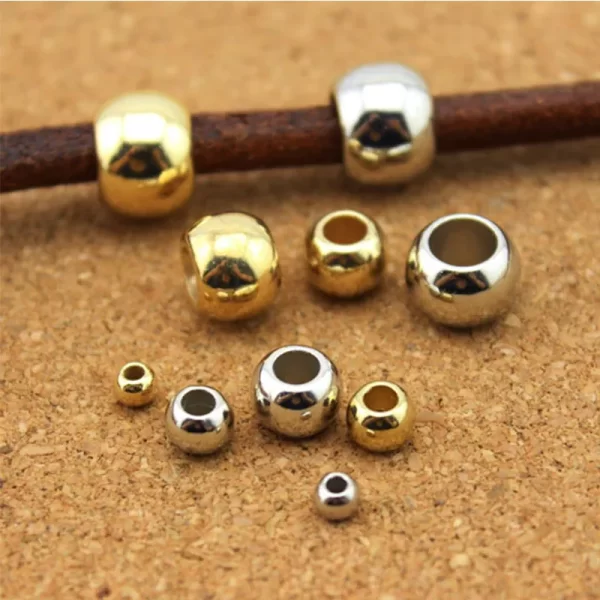 louleur high quality big hole beads ccb beads spacer beads spacer loose beads for diy jewelry making accessories charms wholesal